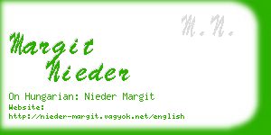 margit nieder business card